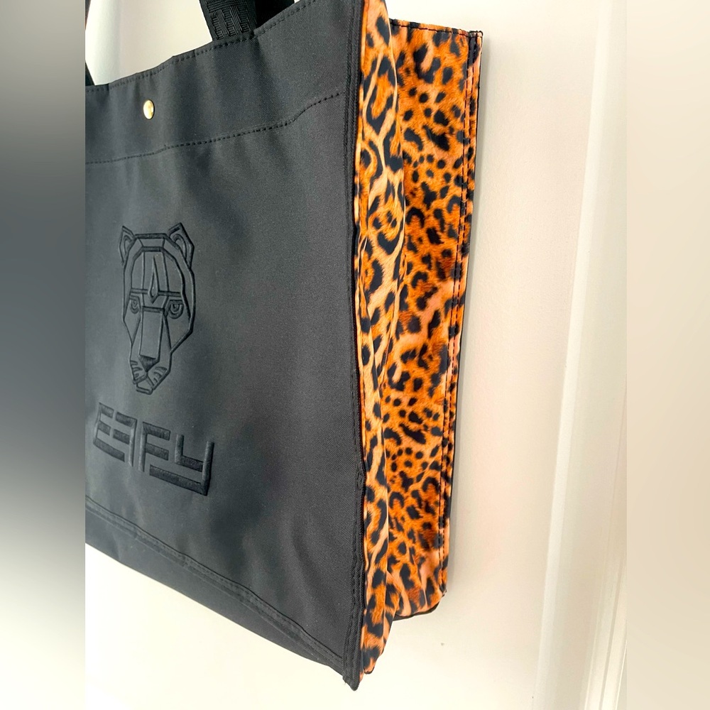 EFFY animal print black NEW beach bag.